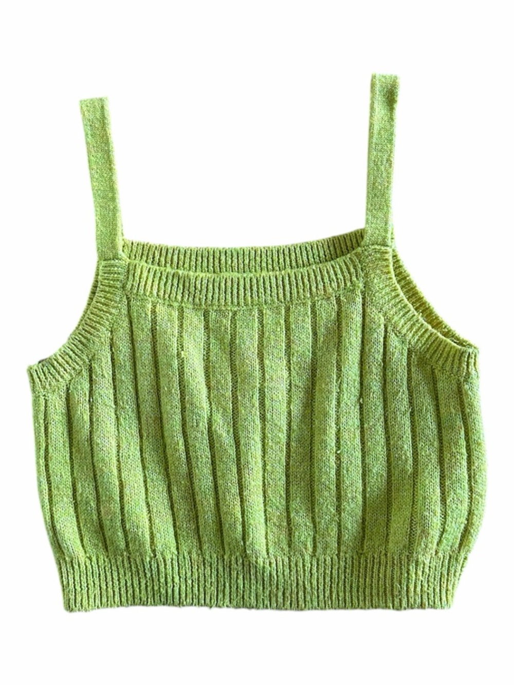 wild fable Lime Ribbed Knit Crop Tank